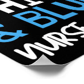 7月4日ナースクルーが愛国的なナースをスクラブ ポスター (角)