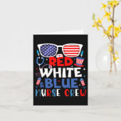 7月4日ナースクルー花火愛国ナース カード (黄色い花)