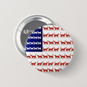 7月4日ネコ国旗赤白青USAパトリオ 缶バッジ (正面&裏面)