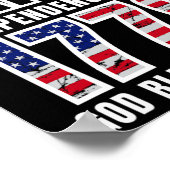 7月4日ハッピーインディペンデンスデー1776神の祝福 ポスター (角)