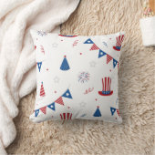 7月4日ハッピーキュートパーティー柄 クッション (ブランケット)