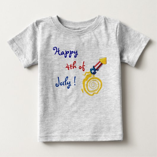 7月4日ハッピーシャツベビー ベビーTシャツ (正面)