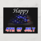 7月4日ハッピースターストライプズ花火大会 ポストカード (正面)