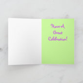 7月4日ハッピーバースデー花火ケーキキャンドル カード (内部)