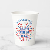 7月4日ハッピーパーティーカスタム花火  紙コップ (正面)