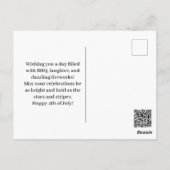 7月4日ハッピーファミリーポストカード ポストカード (裏面)