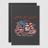 7月4日ハッピーフィジカル、聴診器 マグネット招待状 (正面/裏面)