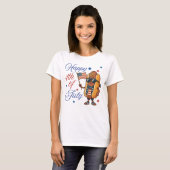 7月4日ハッピーホットドッグ Tシャツ (正面フル)