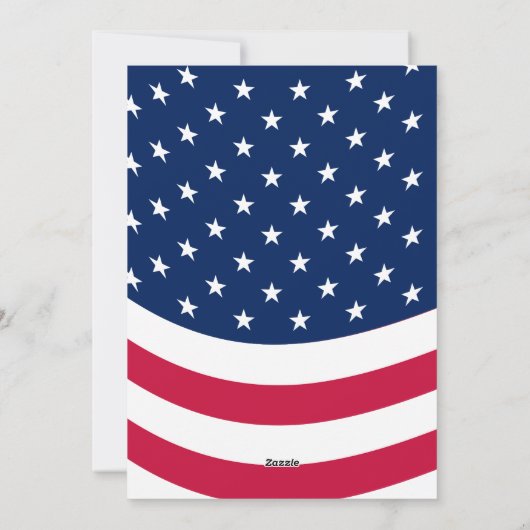 7月4日ハートサングラスアメリカパーティー招待状 シーズンカード (裏面)