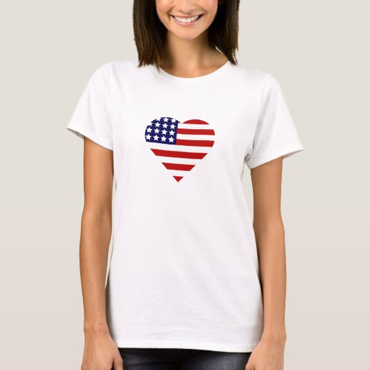 7月4日ハート Tシャツ (正面)