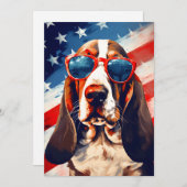 7月4日バセット・ハウンド独立記念日 シーズンカード (正面/裏面)