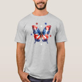 7月4日バタフライTシャツ Tシャツ (正面)