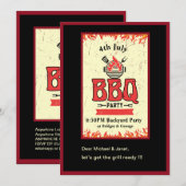 7月4日バックヤードbbqパーティー 招待状 (正面/裏面)