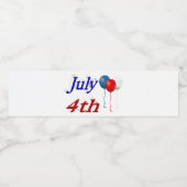 7月4日バルーン ペットボトルラベル (シングルラベル)