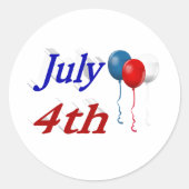 7月4日バルーン ラウンドシール (正面)