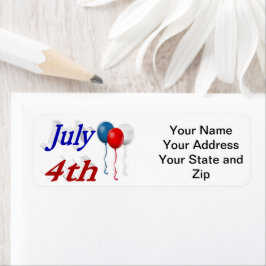 7月4日バルーン ラベル