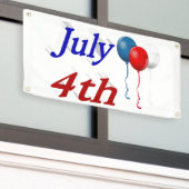 7月4日バルーン 横断幕 (ビルの外側)