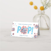 7月4日バースデーパーティートッパーバッグ プレイスカード (正面)