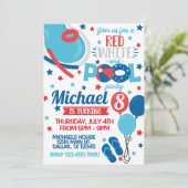 7月4日バースデーパーティー招待招待状 招待状 (スタンド正面)