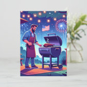 7月4日バーベキューカスタムパーティー 招待状 (スタンド正面)