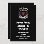 7月4日バーベキューパーティー 招待状 (正面/裏面)