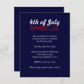 7月4日バーベキュー招待状 招待状 (正面/裏面)