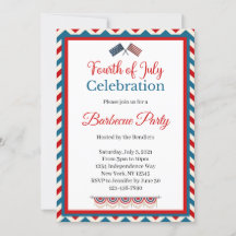 7月4日バーベキュー招待状