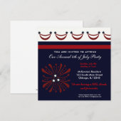 7月4日バーベキュー・パーティー 招待状 (正面/裏面)