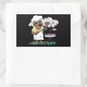 7月4日バーベキュー 長方形シール (バッグ)