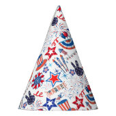 7月4日パターン01x4 パーティーハット (左)