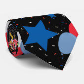 7月4日パターン04x4ブラックBG ネクタイ (ロール)