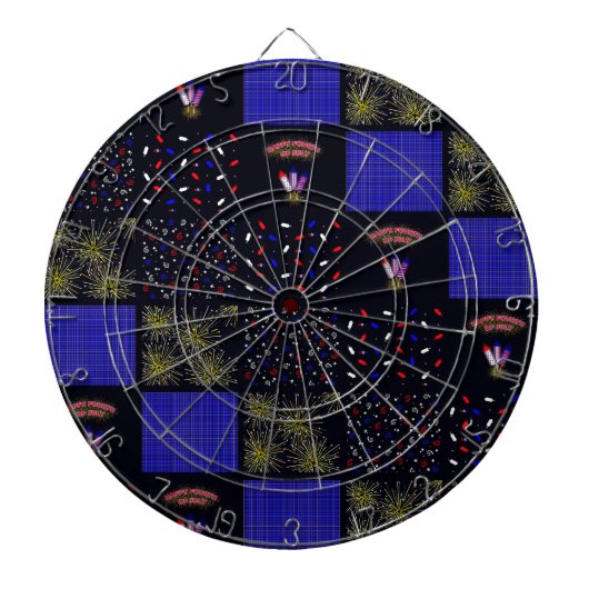 7月4日パッチワークパターン – 7月4日 ダーツボード (正面)