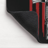 7月4日パパパパダディAr-15銃の愛国的脂肪 マウスパッド (コーナー)