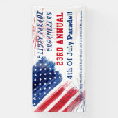 7月4日パレード赤白青会社夏季 横断幕 (縦)