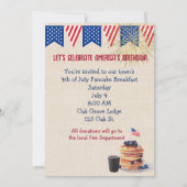 7月4日パンケーキ朝食の招待状 招待状 (裏面)