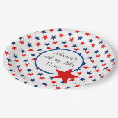 7月4日パーソナライズド文字愛国的ピクニック ペーパープレート (アングル)