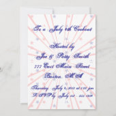 7月4日パーティの招待状テンプレート 招待状 (裏面)