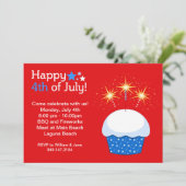 7月4日パーティの招待状 招待状 (スタンド正面)