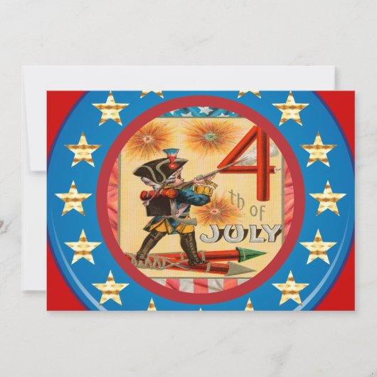 7月4日パーティの招待状 招待状 (正面)