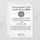 7月4日パーティの招待状 招待状 (裏面)