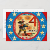 7月4日パーティの招待状 招待状 (正面/裏面)