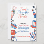 7月4日パーティの招待状 招待状 (正面)