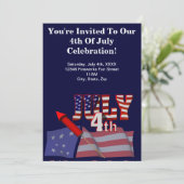 7月4日パーティの招待状 招待状 (スタンド正面)