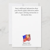 7月4日パーティの招待状 招待状 (裏面)