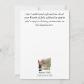 7月4日パーティの招待状 招待状 (裏面)