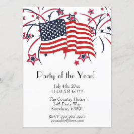 7月4日パーティの招待状 招待状