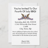 7月4日パーティの招待状 招待状 (裏面)