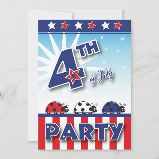 7月4日パーティの招待状 招待状 (正面)