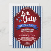 7月4日パーティの招待状 招待状 (正面)