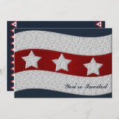 7月4日パーティの招待状 招待状 (正面/裏面)